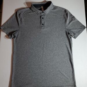 lululemon athletica Men's Large Heather Gray Polo Shirt